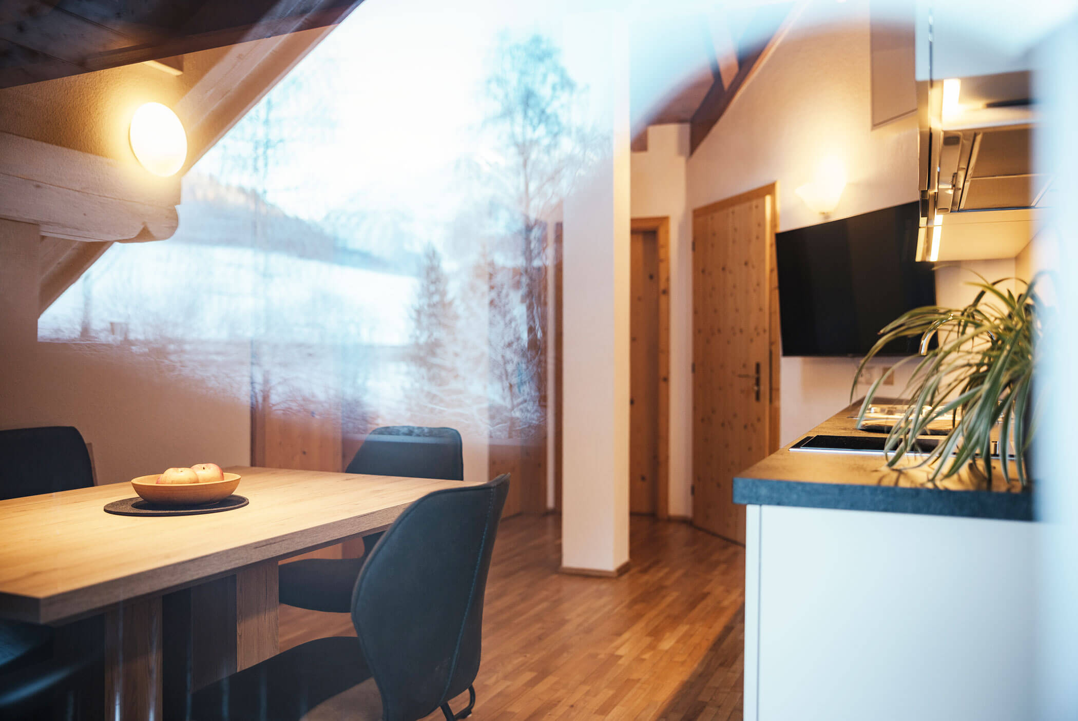 Blick in die Wohnung Eule